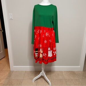 Christmas dress Women’s size L/XL? Red & Green Party Office Ugly Sweater work